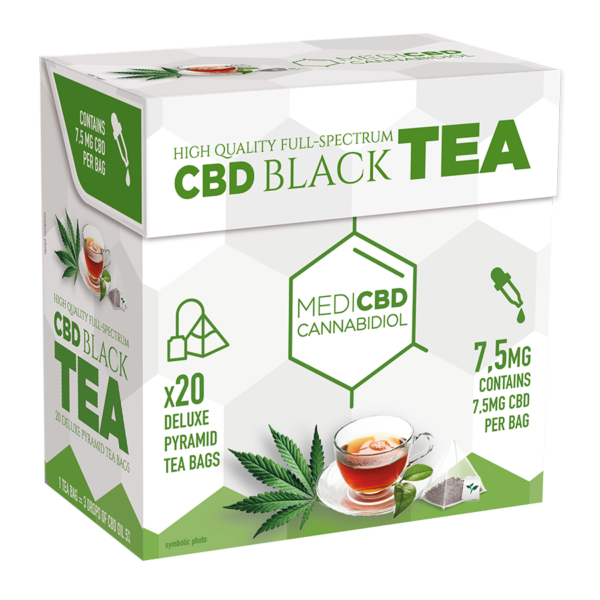 MediCBD fekete tea (doboz 20 teafilterrel) – 7.5mg CBD