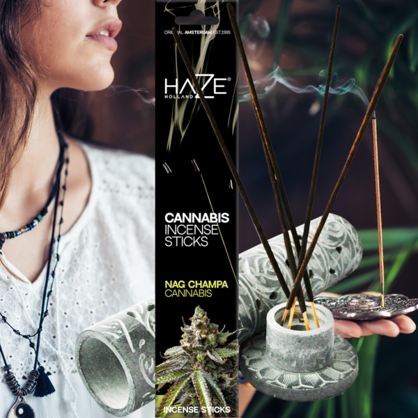 HaZe Nag Champa Illatú Kannabisz Füstölő