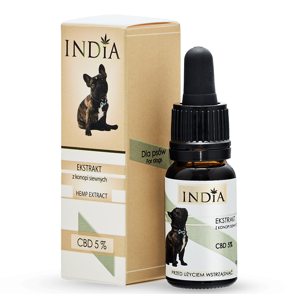 INDIA 5% CBD olaj Kutyáknak 10ml