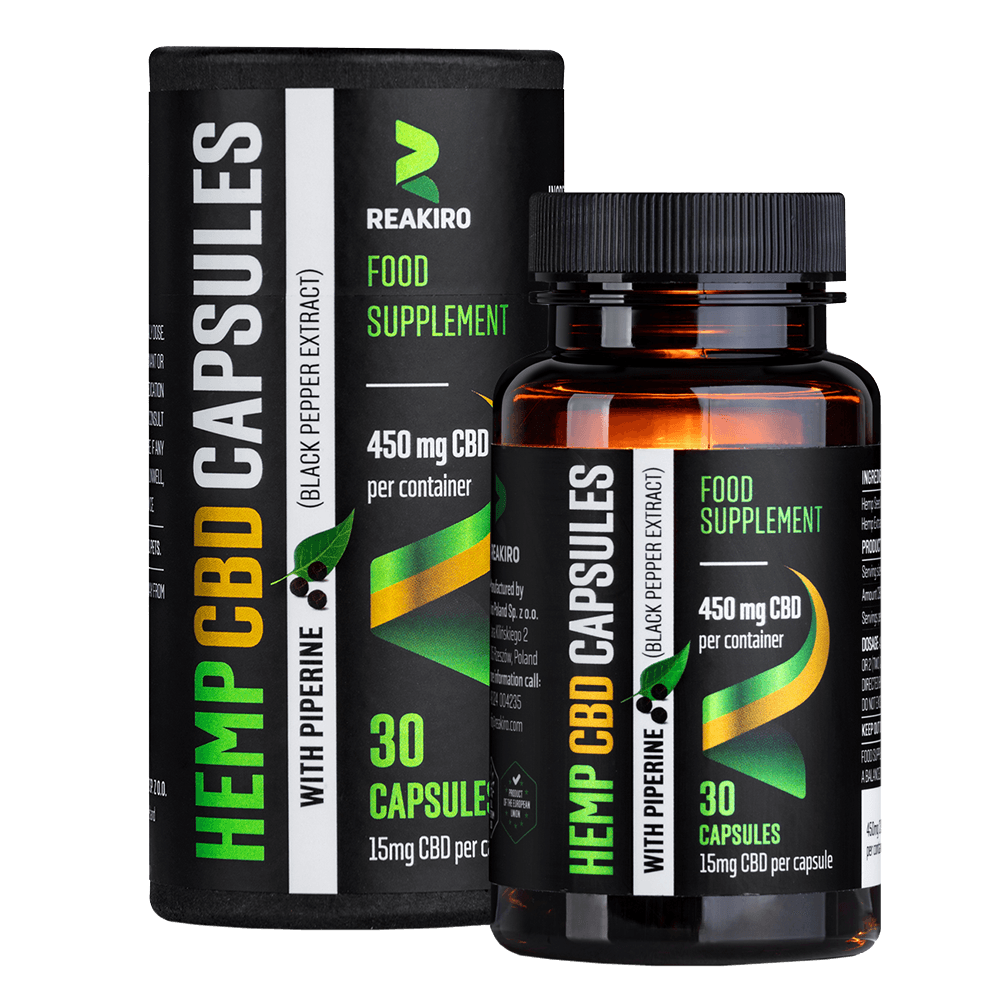 Reakiro CBD lágykapszula 15 mg (piperine)