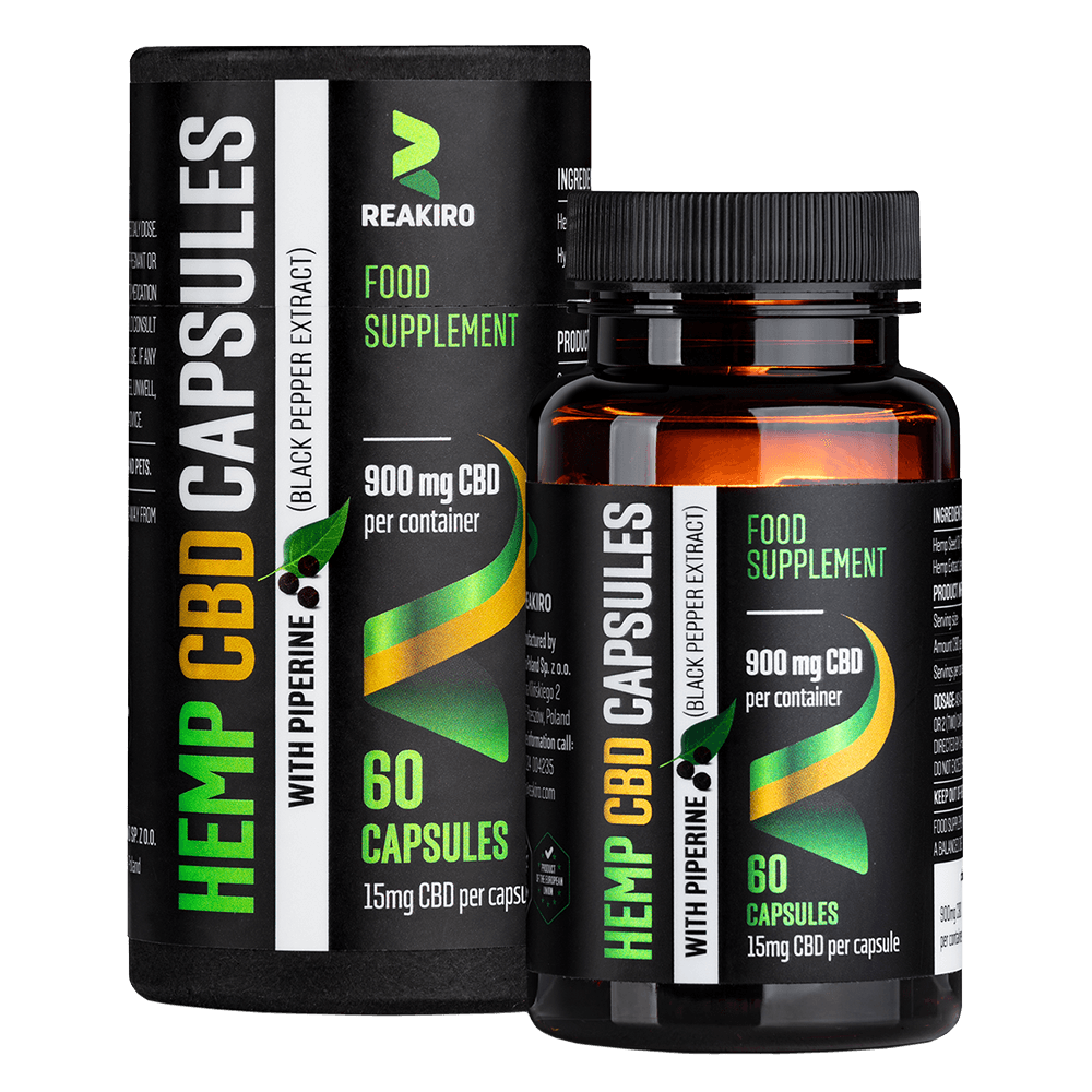 Reakiro CBD lágykapszula 15 mg (piperine)