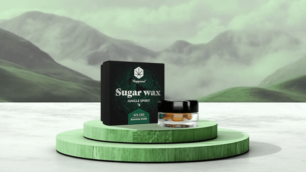 Happease Sugar Wax 62% CBD (1g) Banana Kush - Jungle Spirit