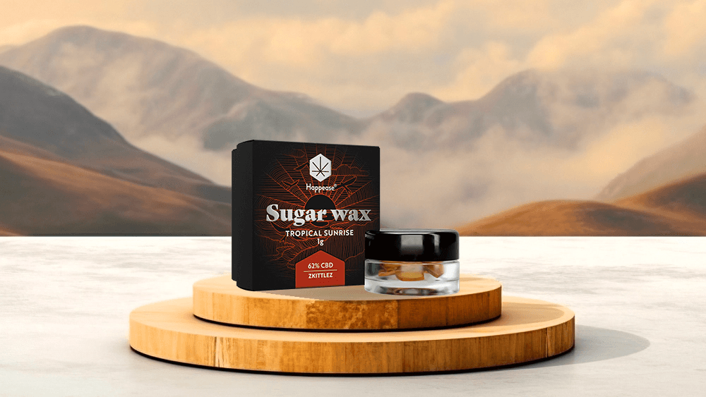 Happease Sugar Wax 62% CBD (1g) Zkittlez - Tropical Sunrise