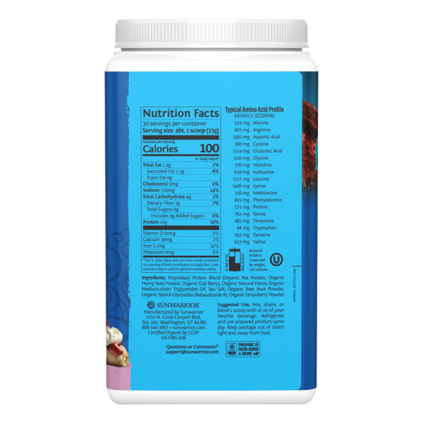 SUNWARRIOR Protein Blend BIO Berry (750g)