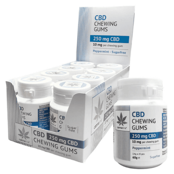 Cannaline 250mg CBD rágógumi borsmenta