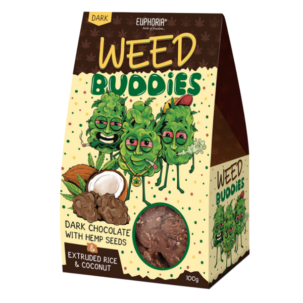 Euphoria Weed Buddies Étcsokoládé Praliné 100g