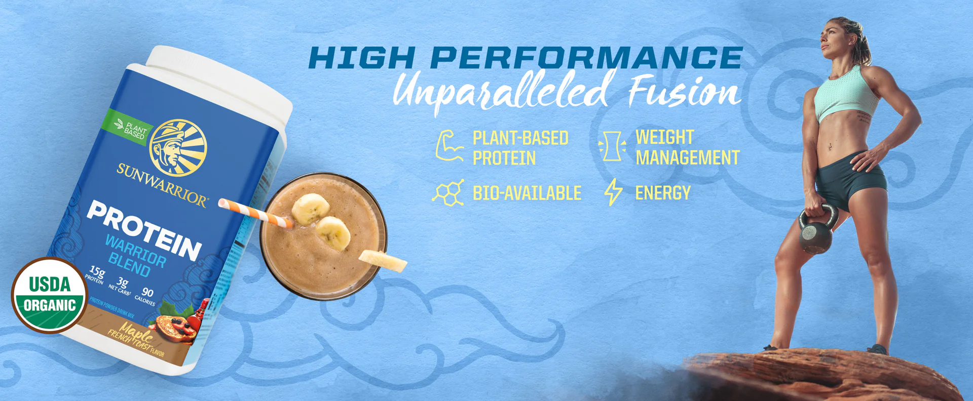 SUNWARRIOR Protein Blend BIO Maple (750g)