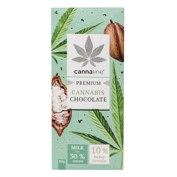 Cannaline - Prémium Cannabis Tejcsokoládé 10% Kenderfehérjével (80g)