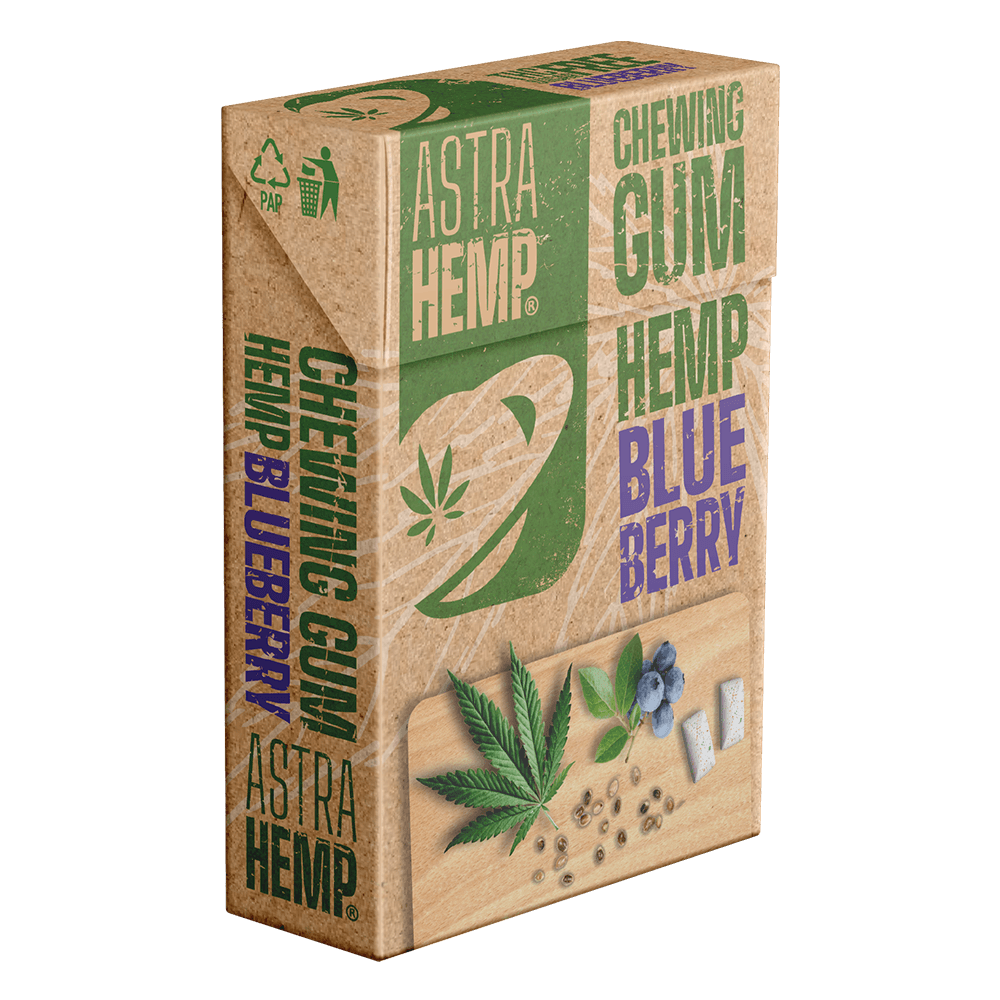 Astrahemp Kender Blueberry rágógumi (Cukormentes)