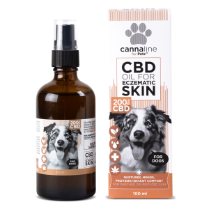 Cannaline Pets CBD Olaj Ekcémás Bőrre Kutyáknak 200mg CBD (100ml)