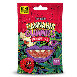 Euphoria Cannabis Gumicukor Strawberry Haze (50 g)