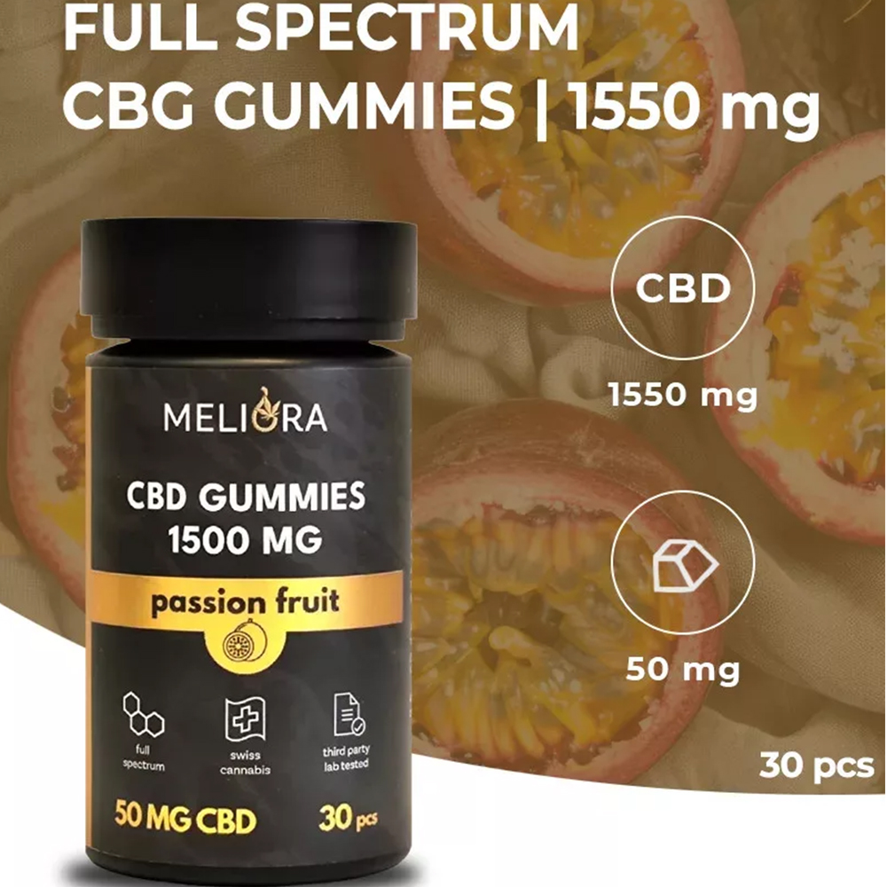 Meliora CBD Gumicukor Maracuja 1500 mg (30db)