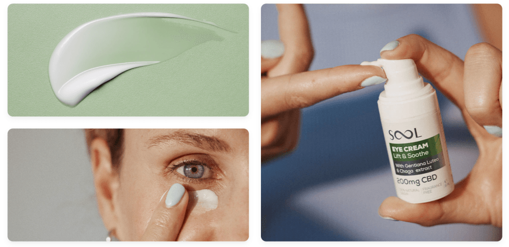 SOOL Lift & Soothe CBD szemkörnyék ápoló krém 200mg (15ml)