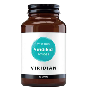 Viridian Nutrition Viridikid Synerbio por (Pro-, prebiotikumok és C-vitamin gyermekeknek) 50g